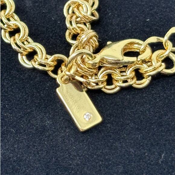 Kate Spade 20" Day Tripper Bib Statement Necklace Adjustable Blush w/ Gold Tone - Picture 5 of 7